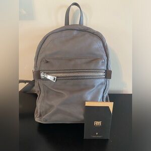 Frye mini Melissa vintage style backpack gray.